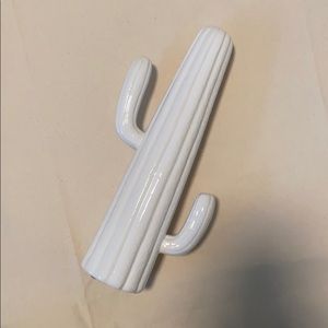 White Ceramic Cactus